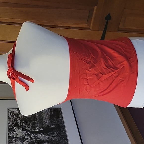 HALTER ROUCHED FRONT SWIM TOP - Picture 4 of 8